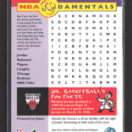 1996 Upper Deck Collector's Choice NBA Fun-damentals Michael Jordan #195