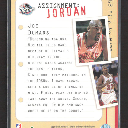 1996 Upper Deck Collector's Choice Michael Jordan Joe Dumars #363