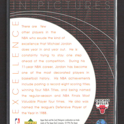 1996 Upper Deck The Game in Pictures Excellence Michael Jordan #165