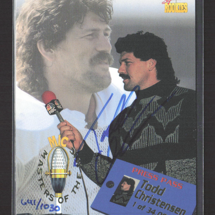 1995 Signature Rookies Masters of the Mic Todd Christensen #M1 641/1030 Auto