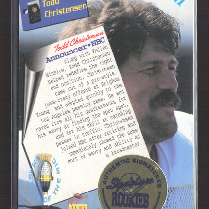 1995 Signature Rookies Masters of the Mic Todd Christensen #M1 641/1030 Auto