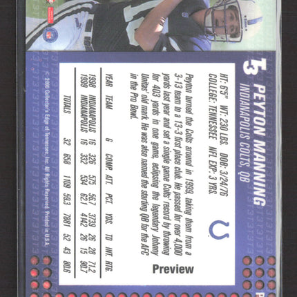 2000 Collector's Edge T3 Preview Peyton Manning #PM