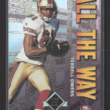 2001 Topps Own the Game Terrell Owens #AW9 All The Way
