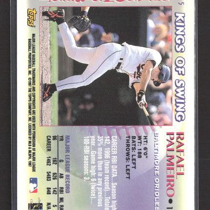 1997 Topps Kings of Swing Rafael Palmeiro #SB15 Refractor