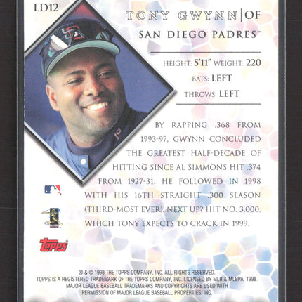 1993 Topps Lords of the Diamond Tony Gwynn #LD12