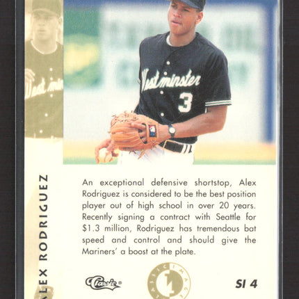 1993 Classic Sudden Impact Alex Rodriguez #SI 4