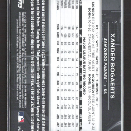 2026 Topps Chrome Black Xander Bogaerts #120 09/10 Rose Gold