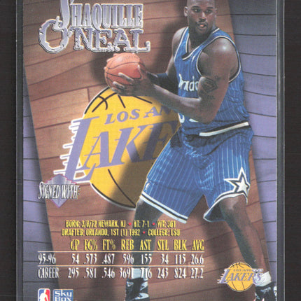 1996 SkyBox Z-Force Shaquille O'Neal #64