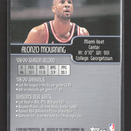 1999 Topps Season's Best Alonzo Mourning #SB5