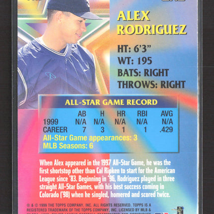 1999 Topps Perennial All-Stars Alex Rodriguez #PA9 Refractor