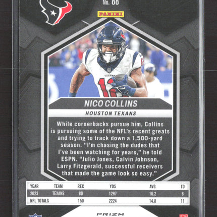 2024 Panini Mosaic Prizm Nico Collins #88 Honeycomb