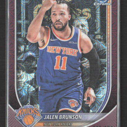 2025 Bowman Chrome Jalen Brunson #BCV-62 Burgundy Mojo Refractor 037/275