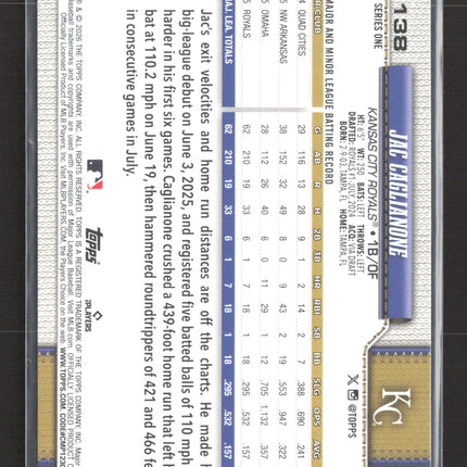 2026 Topps Series One Jac Caglianone #138 RC