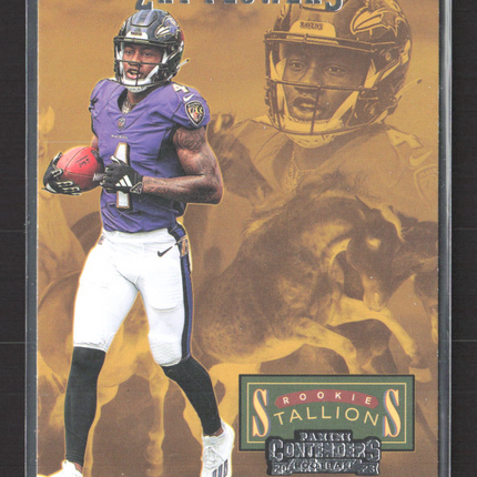 2023 Panini Contenders Rookie Stallions Zay Flowers #25
