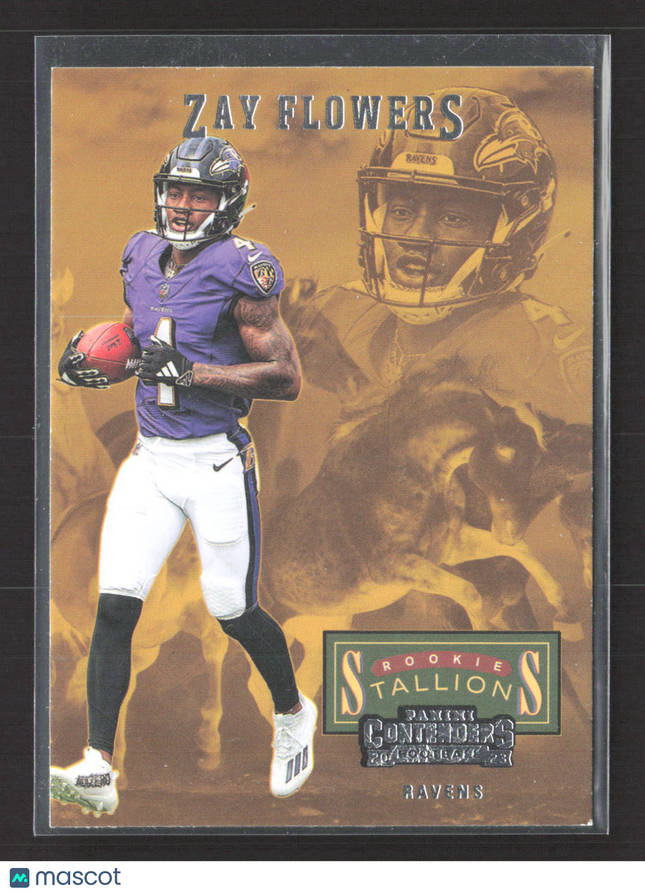2023 Panini Contenders Rookie Stallions Zay Flowers #25