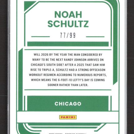 2026 Panini Donruss Optic Baseball Noah Schultz #183 Red 77/99