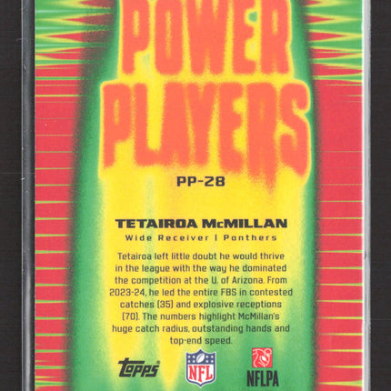 2025 Topps Chrome Power Players Tetairoa McMillan #PP-28 RC
