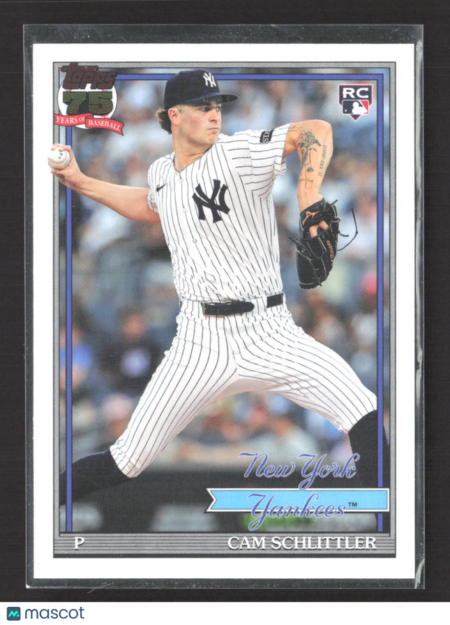 2026 Topps Series 1 Cam Schlittler #T91-86 RC