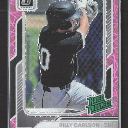 2026 Panini Donruss Optic Prizm Billy Carlson #197 Pink Velocity 72/79
