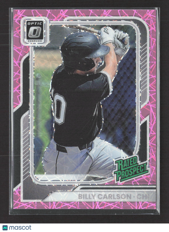 2026 Panini Donruss Optic Prizm Billy Carlson #197 Pink Velocity 72/79