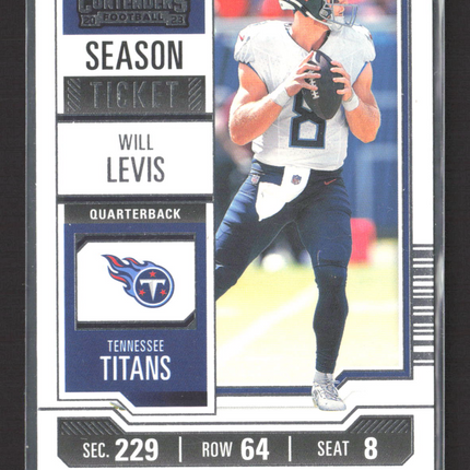 2023 Panini Contenders Football Will Levis #97