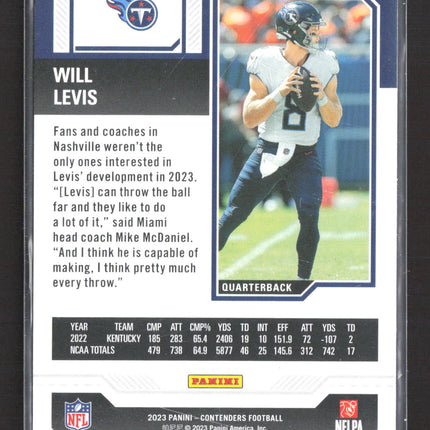 2023 Panini Contenders Football Will Levis #97
