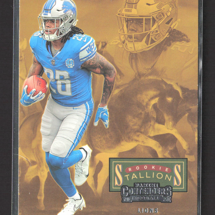 2023 Panini Contenders Football Rookie Stallions Jahmyr Gibbs #13