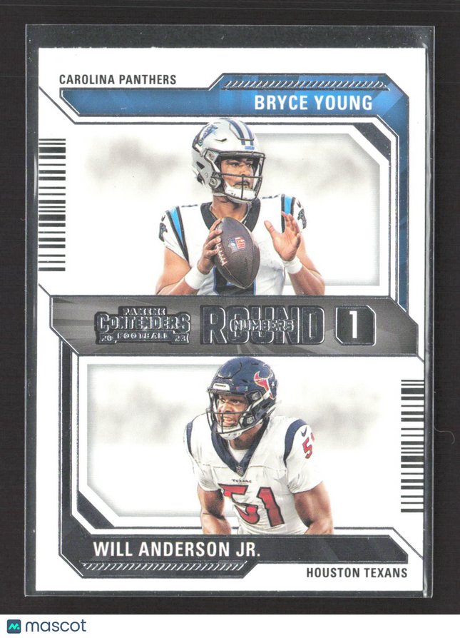 2023 Panini Contenders Football Round Numbers Bryce Young Will Anderson #No. 2