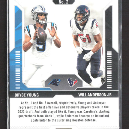 2023 Panini Contenders Football Round Numbers Bryce Young Will Anderson #No. 2
