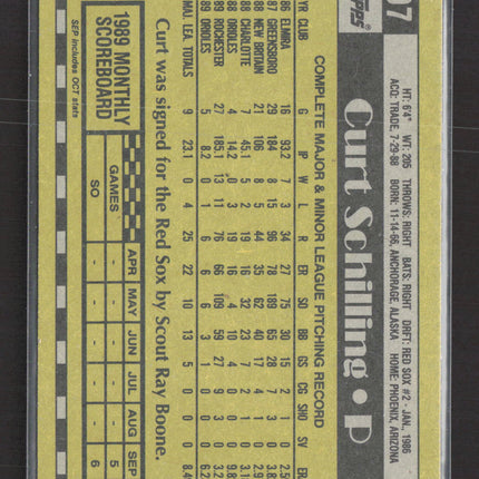 1990 Topps Curt Schilling #97