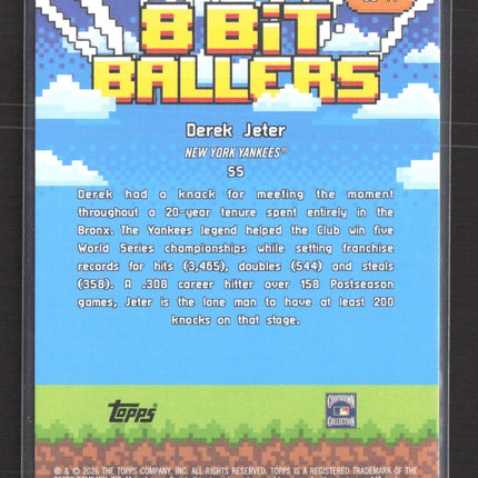 2026 Topps 8-Bit Ballers Derek Jeter #8B-14