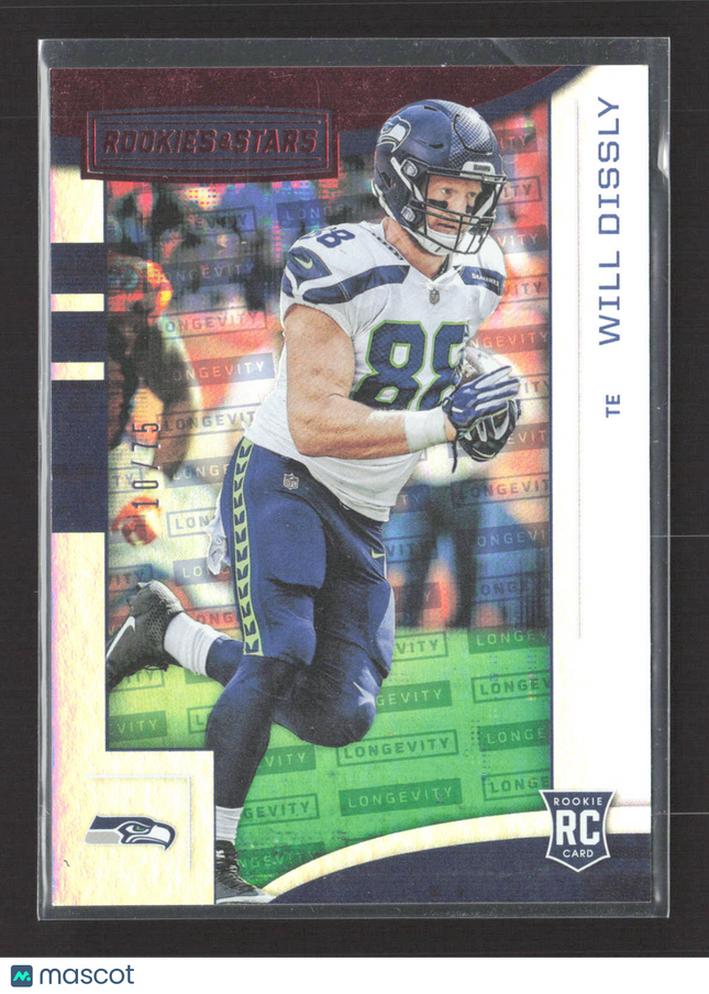 2018 Panini Rookies & Stars Longevity Will Dissly #144 Red /75