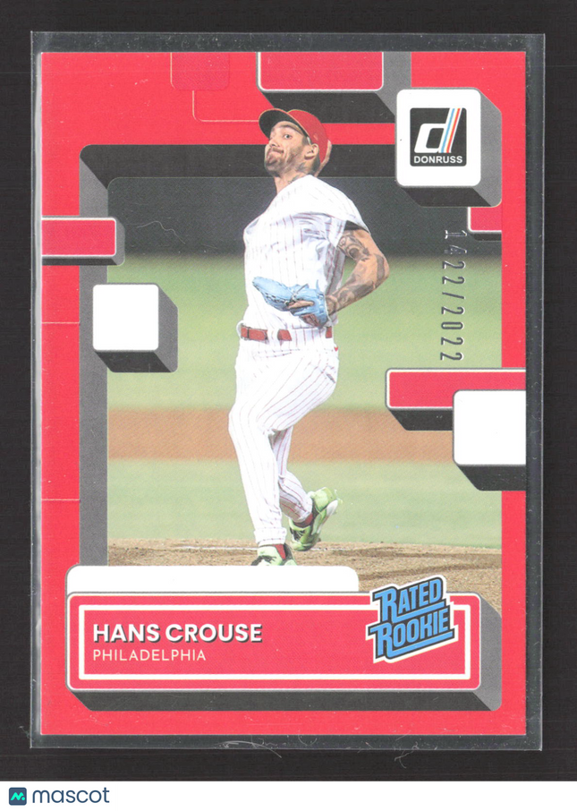 2022 Panini Donruss Baseball Hans Crouse #67 Red 1422/2022