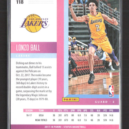 2018 Panini Status Lonzo Ball #118