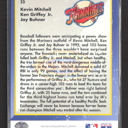 1992 Upper Deck Ken Griffey Jr. Kevin Mitchell Jay Buhner #55