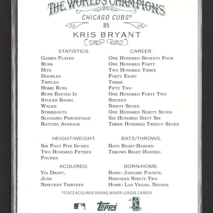 2015 Topps Allen & Ginter Kris Bryant #85