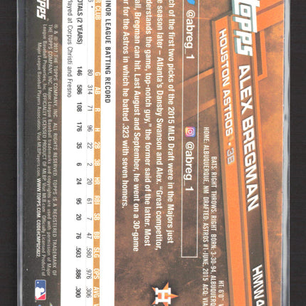2017 Topps Holiday Alex Bregman #HMW47 Snowflake RC