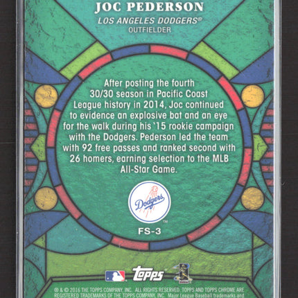 2016 Topps Chrome Future Stars Joc Pederson #FS-3