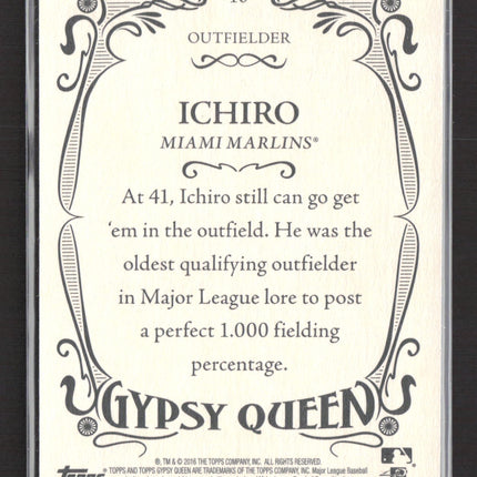 2016 Topps Gypsy Queen Ichiro #10 Blue Frame