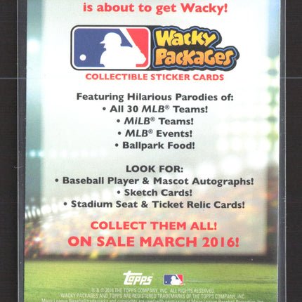 2016 Topps Wacky Packages MLB Sticker #MLBW-1 Giants