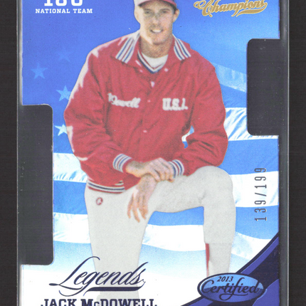 2013 Panini USA Baseball Champions Certified Legends Jack McDowell #16 Blue /199