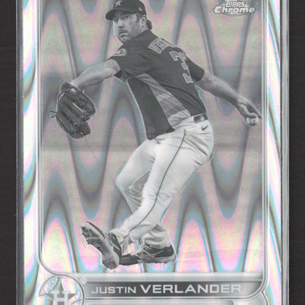 2022 Topps Chrome Justin Verlander #87 RayWave Refractor