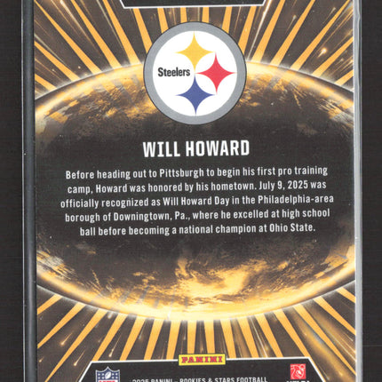 2025 Panini Rookies & Stars Stellar Rookies Will Howard #5 RC