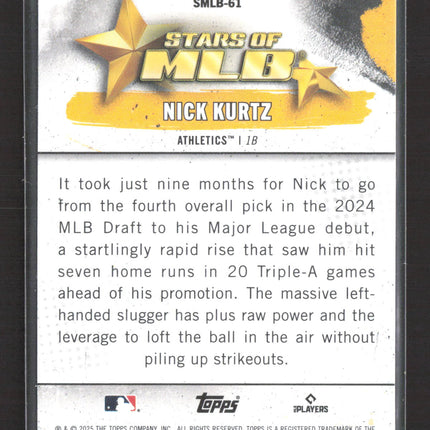 2025 Topps Stars of MLB Nick Kurtz #SMLB-61 RC