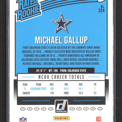 2018 Panini Donruss Michael Gallup #324