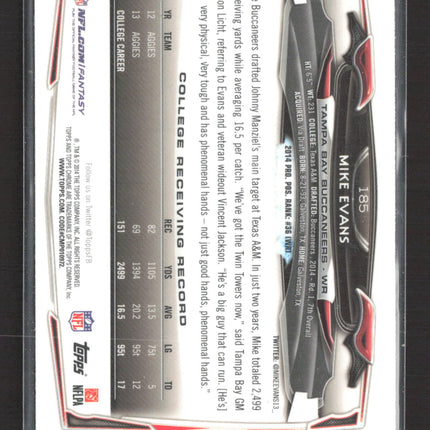 2014 Topps Chrome Mike Evans #185 Green Refractor RC