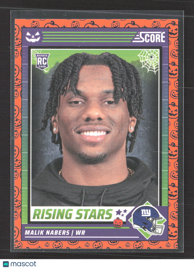 2024 Panini Score Score-A-Treat Malik Nabers #37 Pumpkin RC