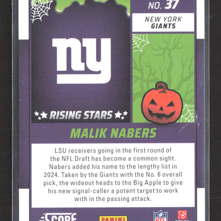 2024 Panini Score Score-A-Treat Malik Nabers #37 Pumpkin RC