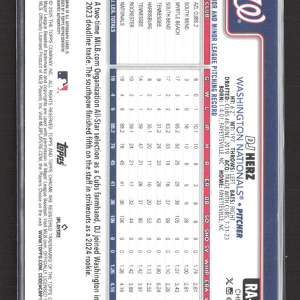 2024 Topps Chrome DJ Herz #RA-DH RC Auto