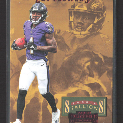 2023 Panini Contenders Rookie Stallions Zay Flowers #25